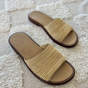 Manolo Blahnik size 36 Safina Rafia Slide Sandals used